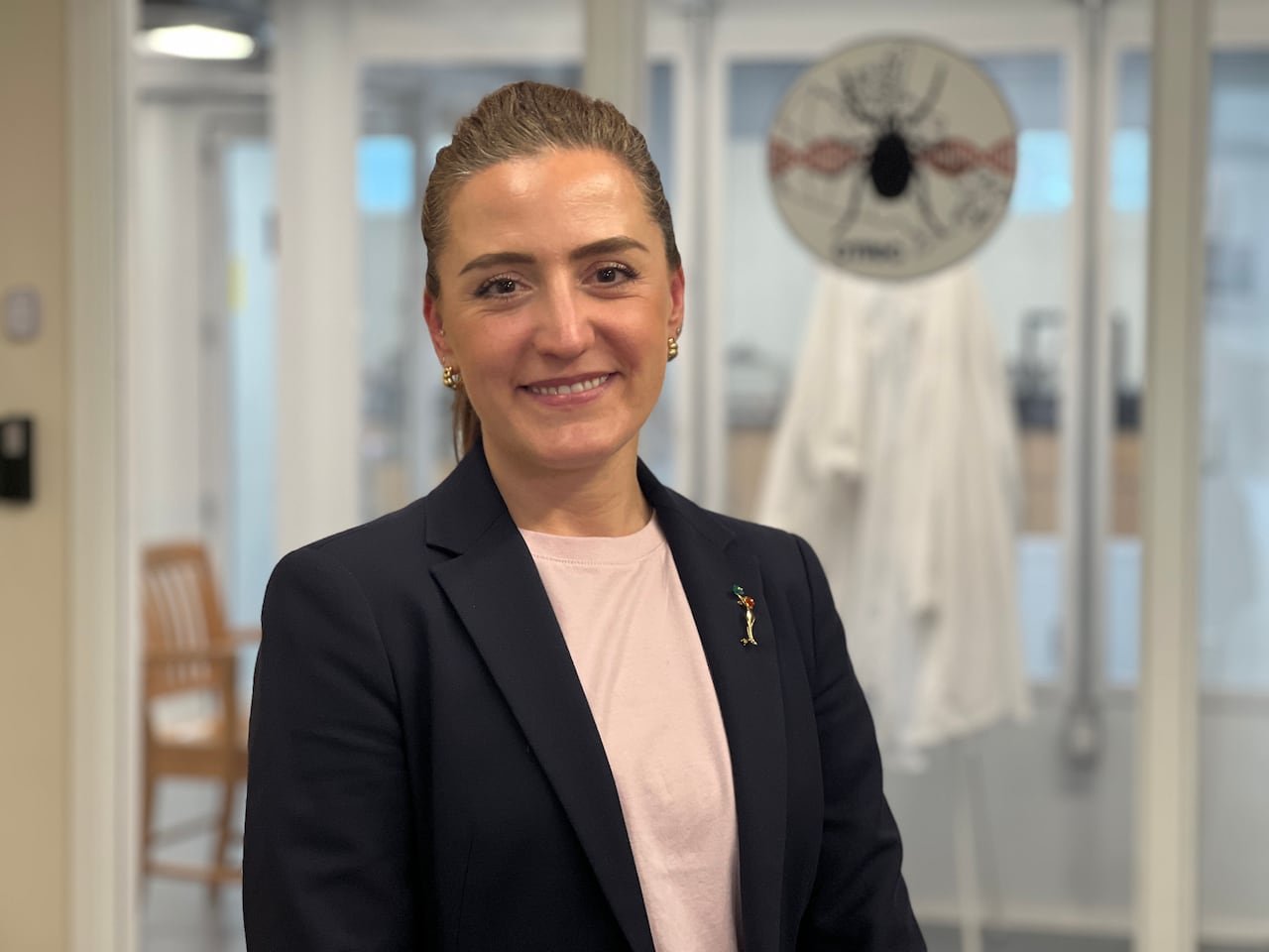 Woman in a black blazer